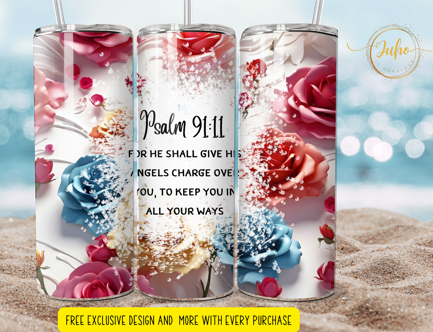 Psalm  91 Bible verse. tumbler