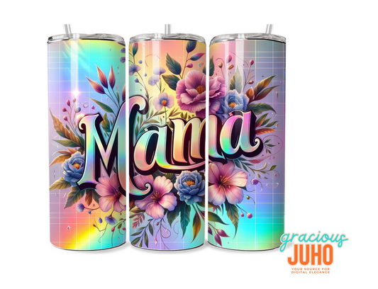 mama rainbow tumbler design template instant download