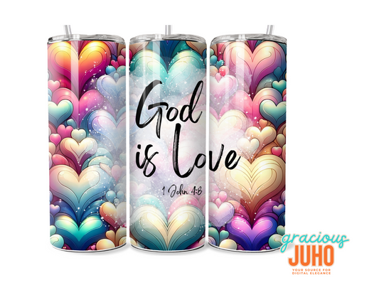 god is love  tumbler design