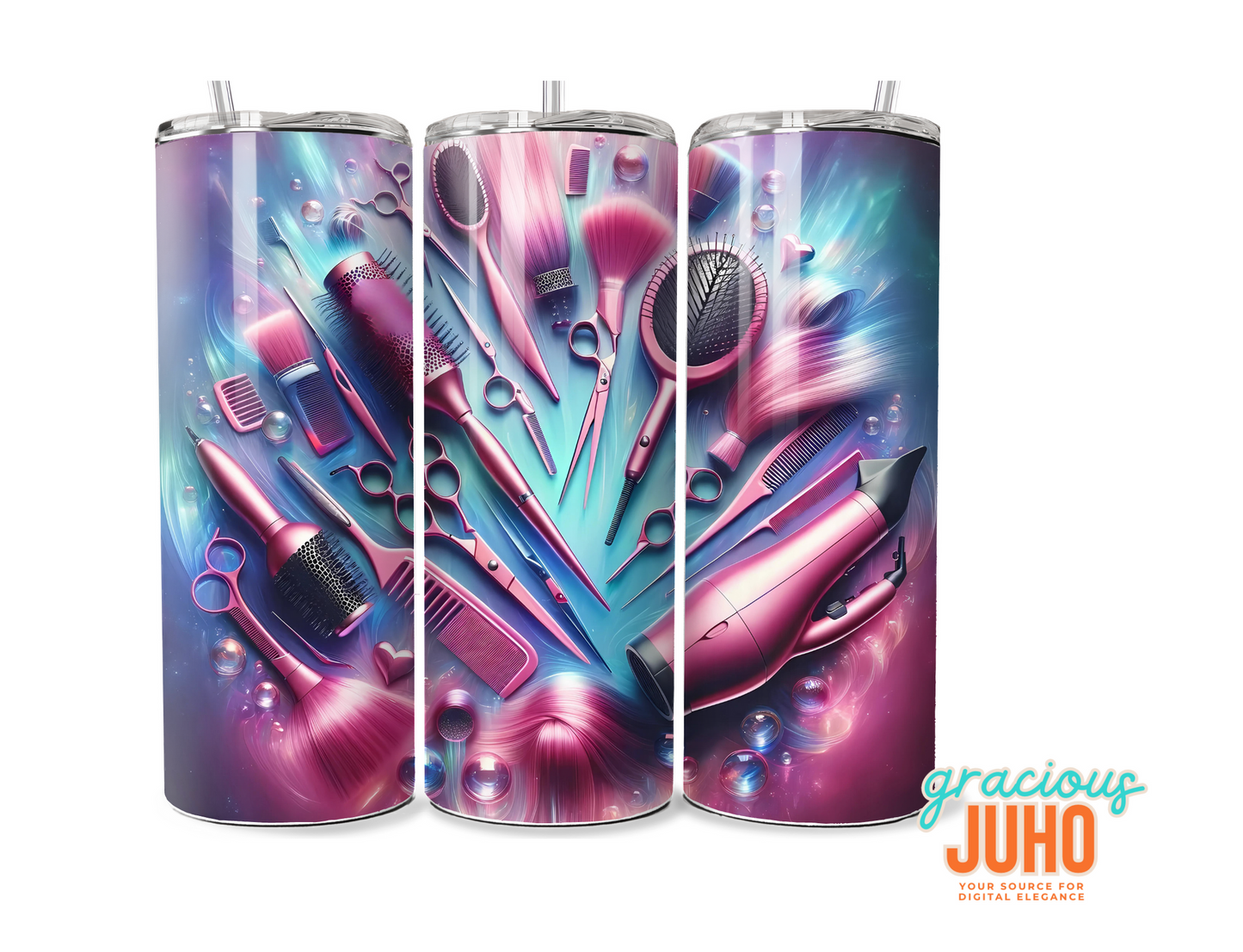 Hairstylist pink    tumbler wrap design