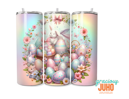 Easter floral tumbler design