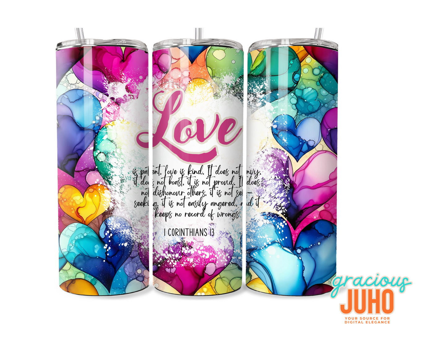 love is patient   tumbler wrap  design