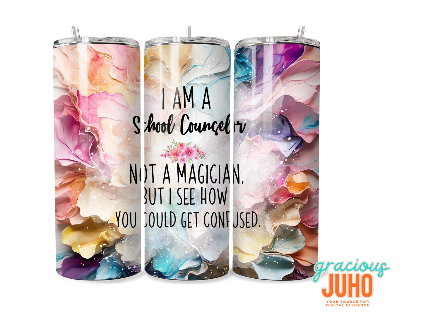 school counselor funny  tumbler wrap 20 oz skinny