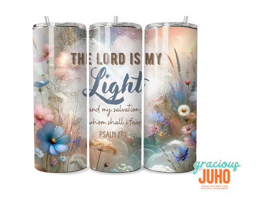 The Lord is light   tumbler wrap design