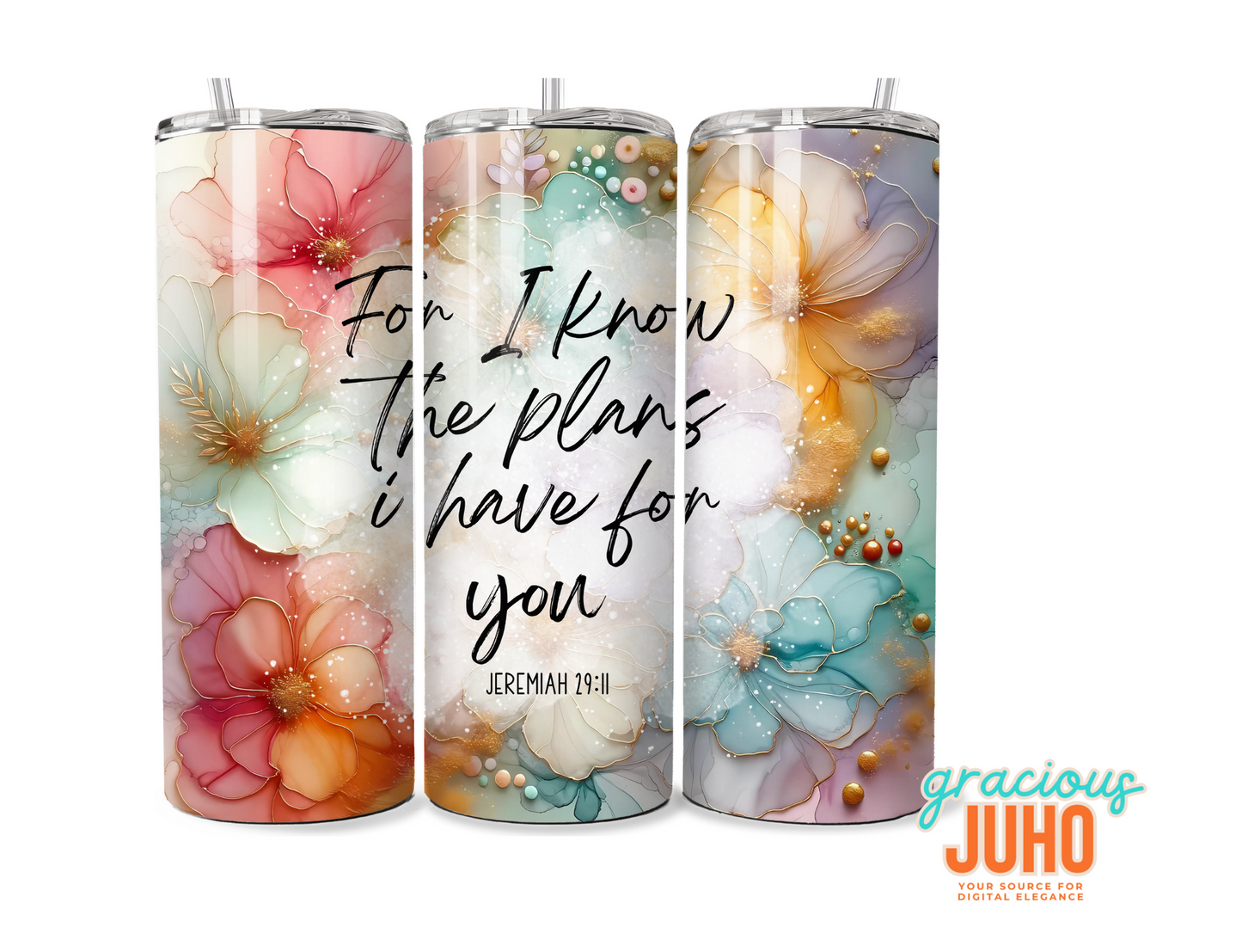 christian for i know i have plans for you   tumbler wrap  design