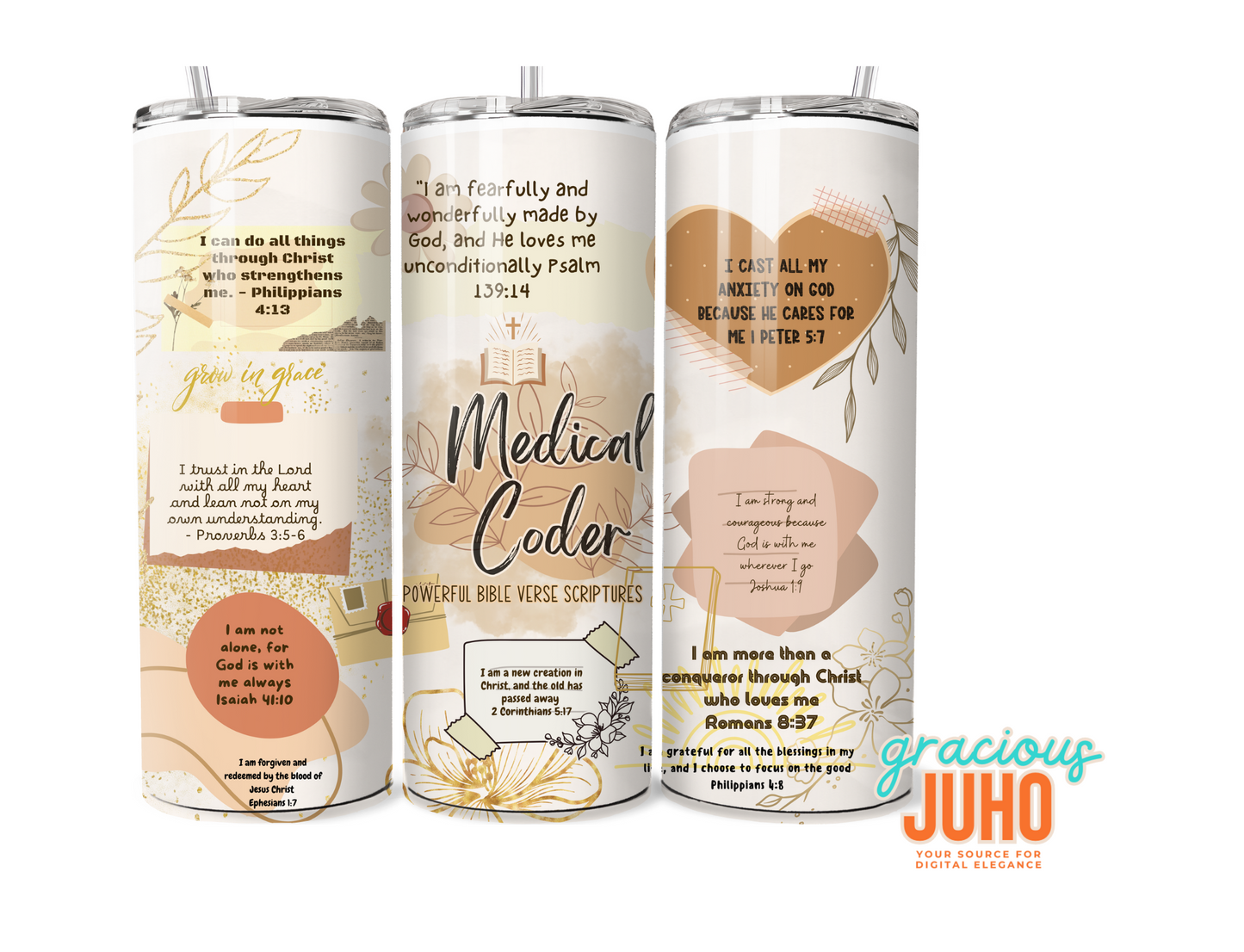 Medical coder affirmation tumbler I instant download