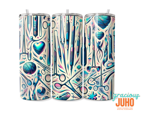 Surgical tech seamless tumbler wrap design