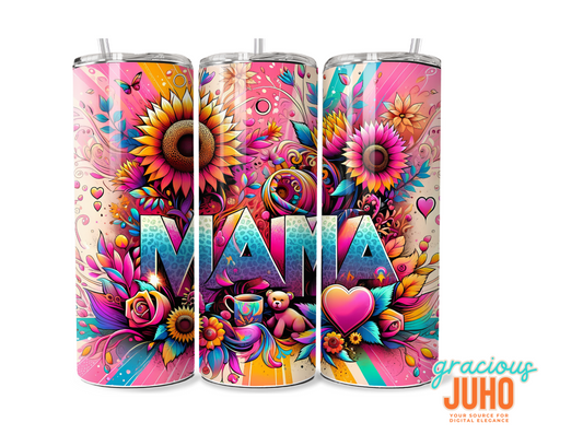 mama sunflower tumbler design template instant download