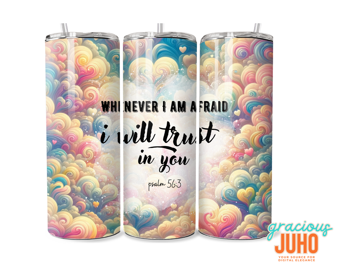 christian i will trust you  tumbler design